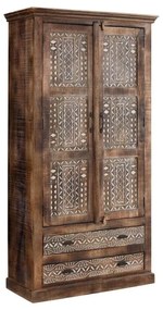 Șifonier maro din lemn de mango 190x45 cm Maneesh – Støraa