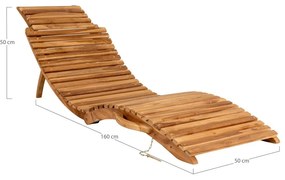 Șezlong de grădină din lemn de tec House Nordic Arrieta