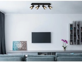 Plafoniera cu 4 spoturi directionabile design modern CLAUDE negru