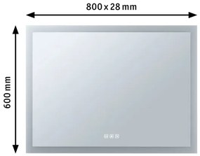 Paulmann 93013 - Oglindă baie LED 22W IP44 cu iluminare și dimmer 230V