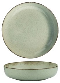 Set veselă 24 piese, verde, din porțelan