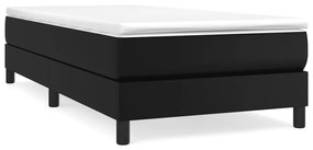 3120676 vidaXL Cadru de pat box spring, negru, 90x200 cm, piele ecologică