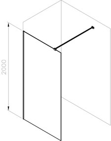 Ravak GW9WG0C00Z1 - Cabină de duș Walk-in 120 x 200 cm, crom lucios