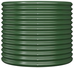 Jardiniera gradina verde 80x80x68 cm otel vopsit electrostatic 1, Verde, 80 x 80 x 68 cm
