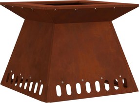 vidaXL Cuptor de foc Maro 48 x 48 x 40 cm Oțel rezistent de intemperii
