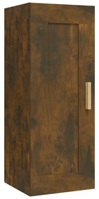 817450 vidaXL Dulap de perete, stejar fumuriu, 35x34x90 cm, lemn prelucrat
