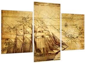 Tablou - Harta veche (90x60 cm)