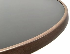 Masă bistro de grădină cu blat de sticlă,pliabil - maro