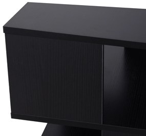 HOMCOM Măsuță de Cafea cu 3 Etajere, Mobilier Modern pentru Living, Negru, 40x40x43cm | Aosom Romania