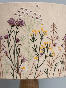 Lampa de masa ,cu flori brodate, "Wildflower"
