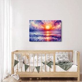 Tablou - Apus de soare artistic colorat (90x60 cm)