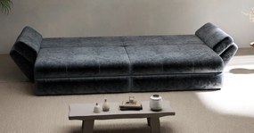 Canapea extensibilă dumonde cu ladă de depozitare si sezut confortabil din spuma high-density, Loana Euphoria Grafit 300x100 cm