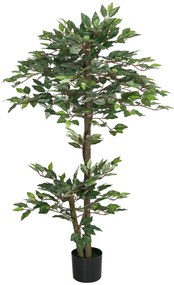 Outsunny Arbre Artificiel Plante Artificiel ficus Inaltime 1,5 m Trunchi Ramuri Liane Imitation Moss Feuilles Grand realism Ghiveci Inclus | Aosom Romania