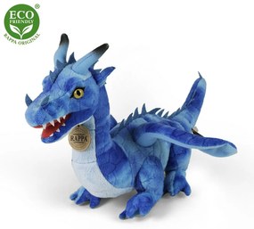 Jucărie pluș Rappa dragon albastru, 40 cm  ECO-FRIENDLY