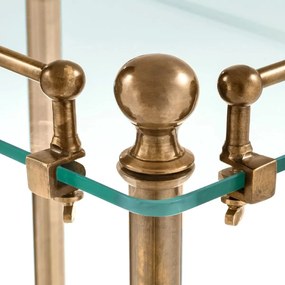 Raft design LUX pentru baie sau sufragerie Rack Devon alama vintage