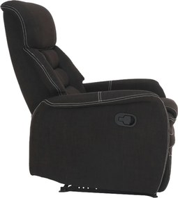 Fotoliu pentru relaxare, material textil ciocolatiu, KOMFY