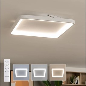 Brilagi - Plafonieră LED dimabilă FALCON SLIM 50W/230V 50x50 cm albă + telecomandă