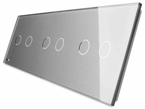 Panou intrerupator dublu+dublu+dublu cu touch Livolo din sticla