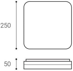 Plafonieră LED SQUARE LED/12W/230V IP54 3000/4000/5700K LED2