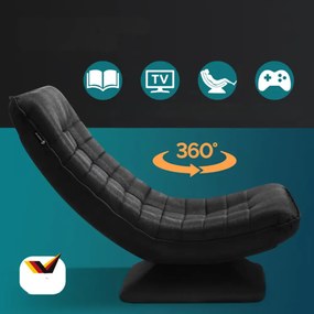 Șezlong ABERDEEN, 87x60x105cm, negru Casaria