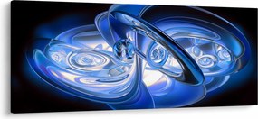 Tabloul abstract albastru (120x50 cm)