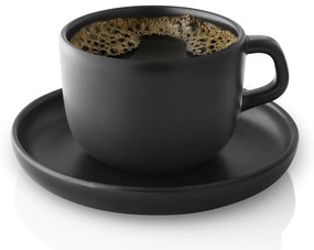 Cană cu farfurie Nordic Kitchen 0,2l, neagră - Eva Solo