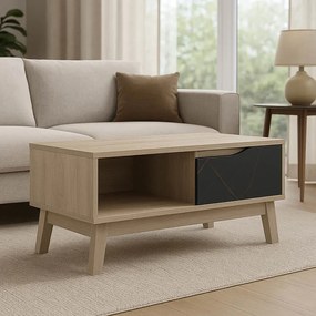 Masuta Cafea Just PAL Finisaj Stejar Sonoma-Marmura Neagra 90x45x38.5 Cm