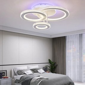 Lustra LED Cu Telecomanda, Elit's,3 Tipuri De Lumina, Intensitate Reglabila, 174W, Alb