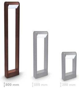 Brilagi - Lampă LED de exterior CROTONE, 7 W, 230 V, maro, IP54, 80 cm