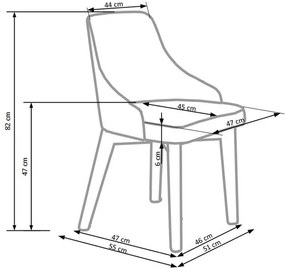 Scaun de sufragerie Tiara (Alb). 1048137