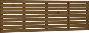 vidaXL Tăblie de pat pentru perete, maro miere, 206x3x63 cm, lemn pin