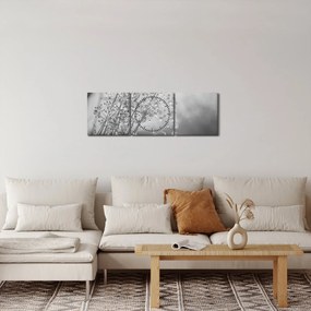 Tablou - Pajiște după ploaie (cu ceas) (90x30 cm)