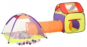 Cort de joacă pentru copii 250 bile, multicolor, 338x123x111 cm