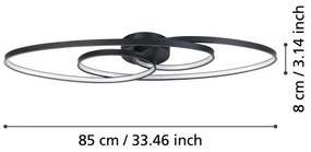 Eglo 900947 - Plafonieră LED GIANELLA dimabilă, 38 W, 230 V