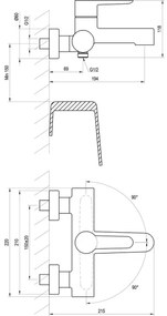 Ravak X070115 - Baterie pentru cadă PURI, crom lucios