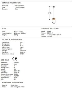 Pendul LED design moderm Olaia chihlimbar