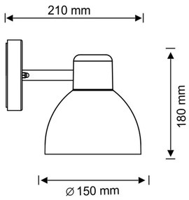 Aplică de exterior ARNE 1xE27/10W/230V IP44
