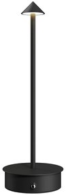 HOMCOM Lampă de Masă Reîncărcabilă cu USB, Lampă Fără Fir cu Temperatura Culorii Reglabilă 3000K/4500K/6500K, Control Tactil, Autonomie 4-8 Ore, Negru | Aosom Romania