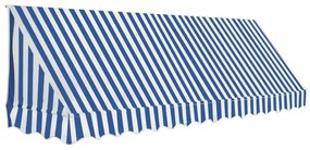 Copertina de bistro, albastru si alb, 350 x 120 cm