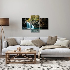 Tablou cu cascada de pădure (90x60 cm)