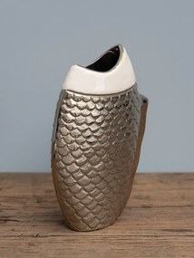 Vaza decorativa, din aluminiu, Fish