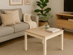 Masuta de cafea FROST 60x60 cm, crem / stejar alpin