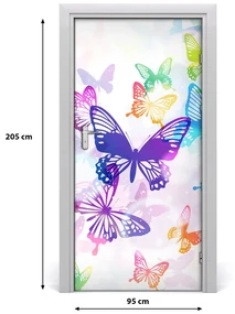 Autocolante pentru usi fluturi colorat
