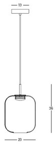 Pendul  23216 Zambelis LED, Negru, Grecia