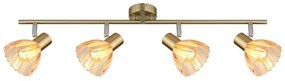 Plafoniera metal alama sticla chihlimbar ZACHERY 4L