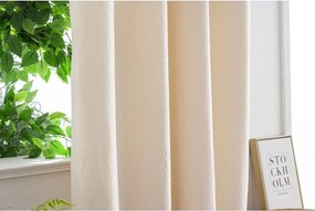 Draperie opaca DUNES VELVET 140x250 cm, crem Agatat: Inele metalice