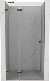 Mexen Lunar uși de duș batante stânga 125 cm, transparent, aur roz - 834-125-000-60-00-L