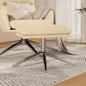 341547 vidaXL Taburet, crem, 60x60x35 cm, material textil