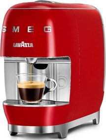 Espressor cu capsule SMEG Lavazza A Modo Mio LM200, 1250 W, 10 bar, 0,9 l, Incalzire rapida, Rosu