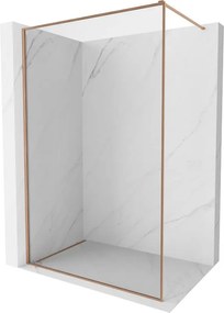 Mexen Kioto-XF panou de duș Walk-in cu ramă 60 x 202 cm, transparent 10 mm, cupru periat - 800-060-104-65-00-X